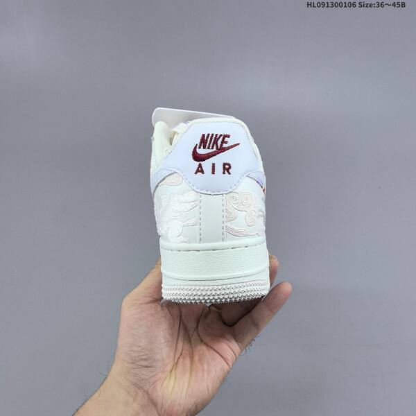 Nike Air Force 1 07 Low off white white burgundy silver EU 36-45 sneaker