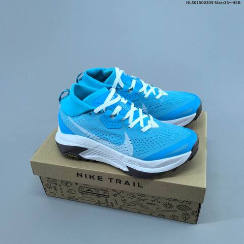 Nike ZoomX Zegama Trail Grey Blue Pink Black White EU 39-45 Trail Shoe - Unisex (BS-61403)