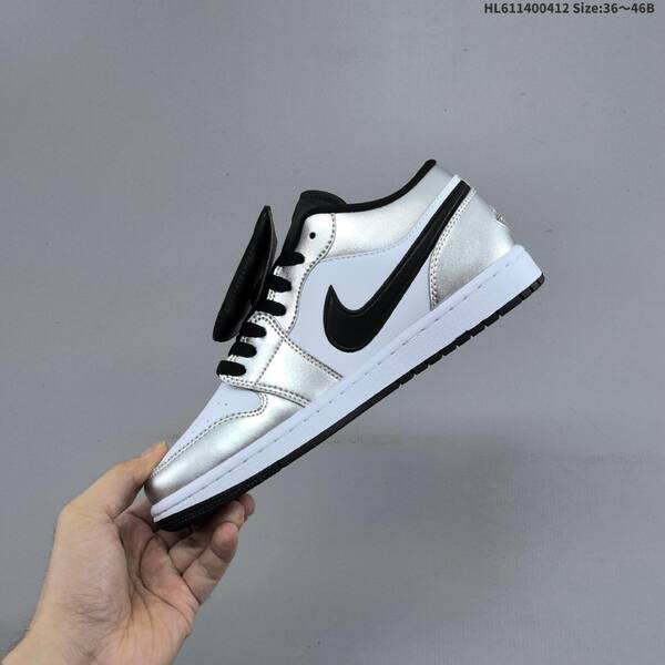 Jordan Air Jordan 1 Mid silver/white/black 36~46B basketball