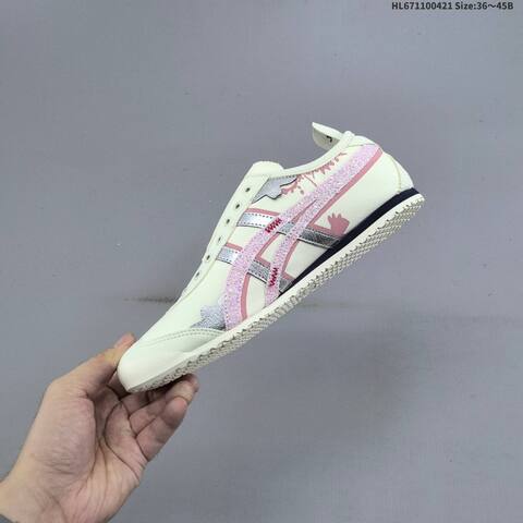 Onitsuka Tiger Mexico 66 Paraty Slip On Cream Pink Silver Navy EU 36-45 Sneaker Casual Sneakers - Unisex (BS-68883)
