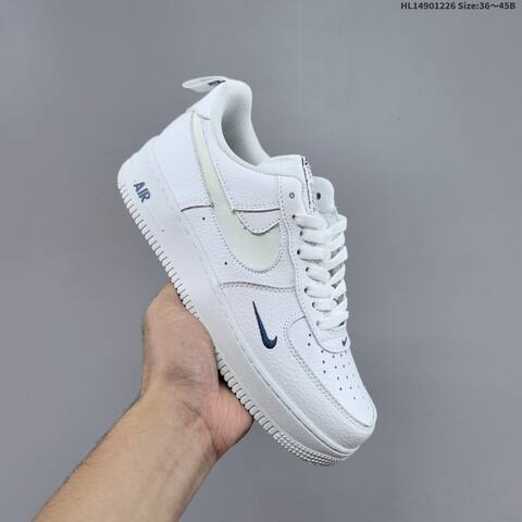 Nike Air Force 1 07 White Navy Blue EU 36-45 Sneaker - Unisex (BS-62439)