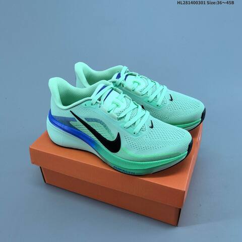 Nike Air Zoom Pegasus 42 Flyknit White Black Purple Neon Green EU 36-45 Running Shoe - Unisex (BS-61486)