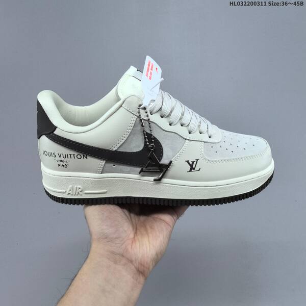 Nike Air Force 1 07 LV8 black white yellow brown EU 36 45 sneaker EU 36-45