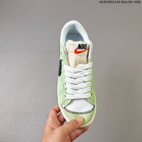 Nike Blazer Low 77 JUMBO Light Green White Black Cream EU 36-45 Skate Shoe - Unisex (BS-63133)