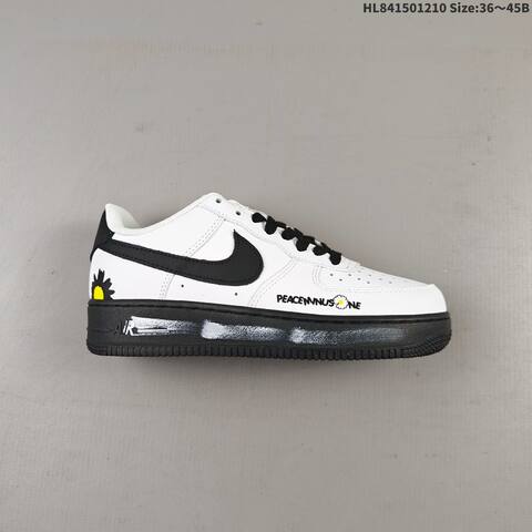 Nike Air Force 1 07 PEACEMINUSONE White Black Yellow EU 36-45 Sneaker - Unisex (BS-62796)