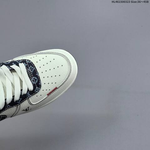 Nike Air Force 1 07 LV8 Off White Navy Blue Red EU 36-45 Sneaker - Unisex (BS-61176)