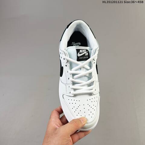 Nike SB Dunk Low Pro White Black EU 36-45 Skate Shoe - Unisex (BS-63312)