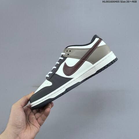 Nike SB Dunk Low White Dark Grey Taupe Brown Black EU 36-46 Skate Shoe - Unisex (BS-60925)