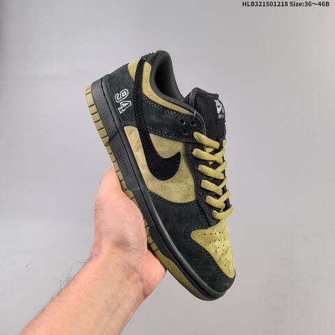 Nike SB Dunk Low Pro Supreme 94 Black Olive Green EU 36-46 Skate Shoe - Unisex (BS-62591)