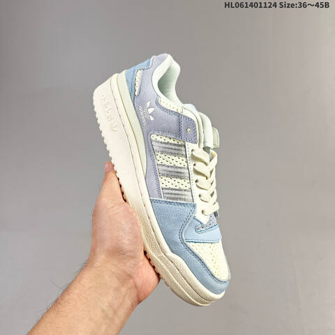 Adidas Forum Low Cream Pink Purple Blue EU 36-45 Skate Shoe - Unisex (BS-65485)