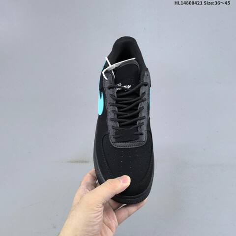 Nike Air Force 1 07 Black Tiffany Blue EU 36-45 Skate Shoe - Unisex (BS-60603)