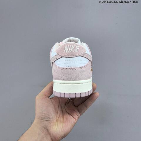 Nike Dunk Low White Light Pink Sail Gold EU 36-45 Skate Shoe - Unisex (BS-61095)