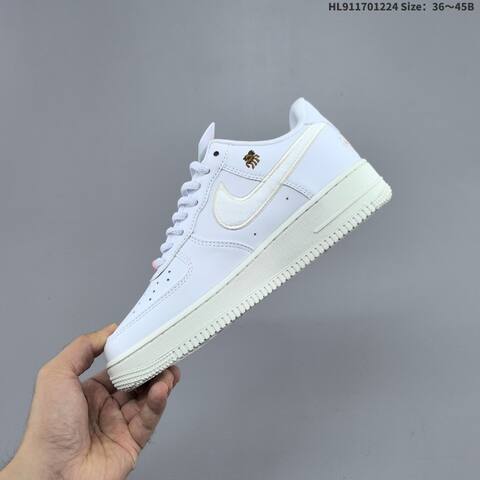 Nike Air Force 1 07 Low White Sail Red Multicolor EU 36-45 Sneaker - Unisex (BS-62495)