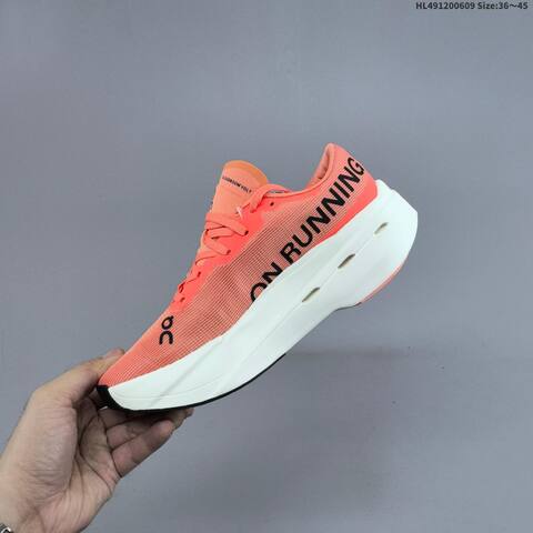 On Cloudboom Volt Coral Orange White Black EU 36-45 Running Shoe Running Sneakers - Unisex (BS-69494)