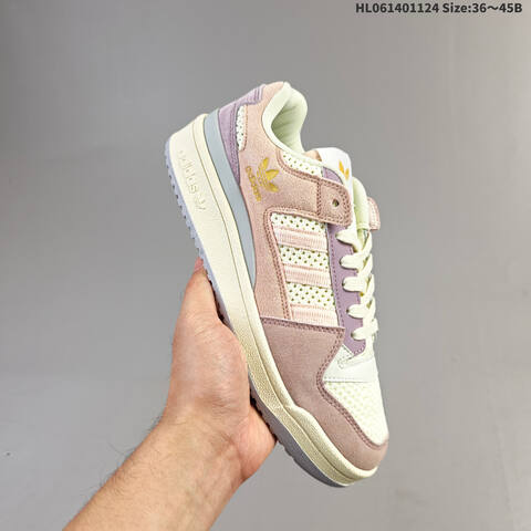 Adidas Forum Low Cream Pink Purple Blue EU 36-45 Skate Shoe - Unisex (BS-65485)