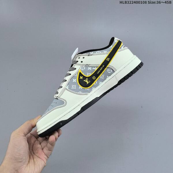 Nike Dunk Low Off White Grey Black Yellow EU 36-45 skate shoe
