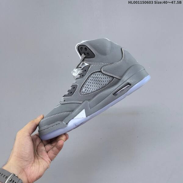 Jordan Air Jordan 5 Retro Wolf Grey / grey / white 40~47.5 basketball