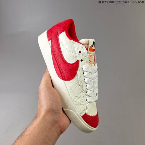 Nike Blazer Low 77 JUMBO White Black Red Beige EU 36-45 Skate Shoe - Unisex (BS-63306)