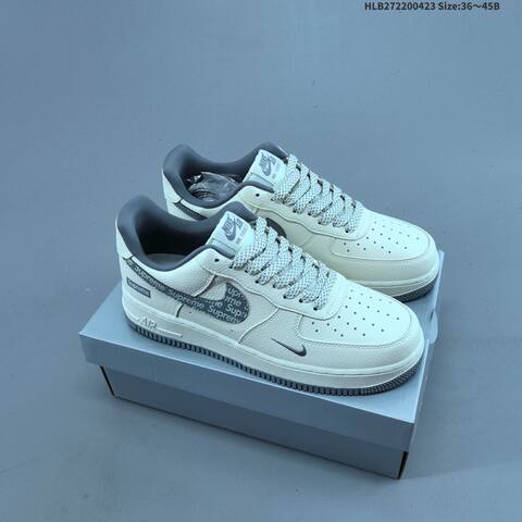 Nike Air Force 1 07 LV8 Light Beige Dark Grey EU 36-45 Sneaker - Unisex (BS-60580)