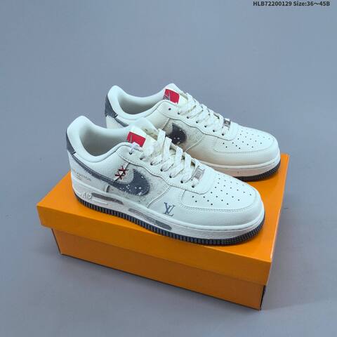 Nike Air Force 1 07 Low Off White Blue Red EU 36-45 Sneaker - Unisex (BS-61663)