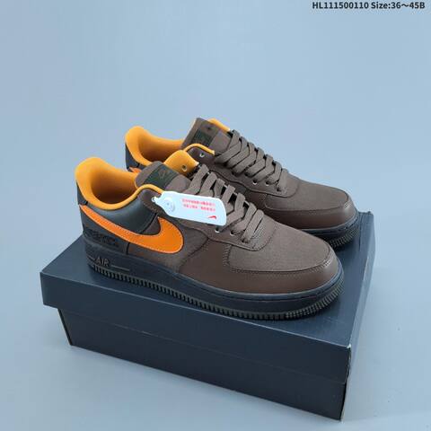 Nike Air Force 1 07 GTX CK2630-201 Brown Orange Black Dark Green EU 36-45 Sneaker - Unisex (BS-62076)