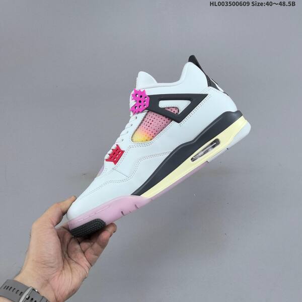 Jordan Air Jordan 4 Retro white/black/pink/multicolor 40~48.5 basketball