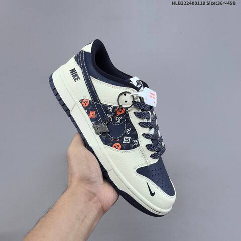Nike Dunk SB Low Sail Navy Blue Orange Black EU 36-45 Skate Shoe - Unisex (BS-61898)