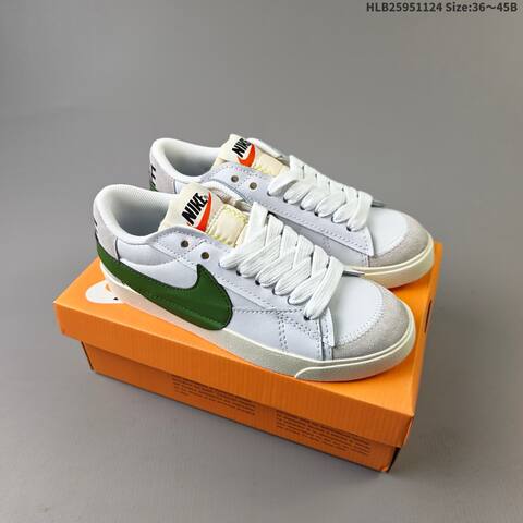 Nike Blazer Low 77 JUMBO White Green Sail Gray EU 36-45 Skate Shoe - Unisex (BS-63134)
