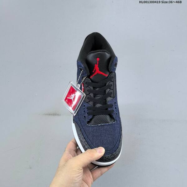 Jordan Air Jordan 3 Retro SP x Levi's navy denim/black/white/red 36~46B basketball