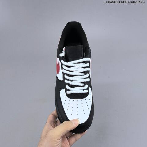 Nike Air Force 1 Low 07 Black White Red EU 36-45 Sneaker - Unisex (BS-62013)