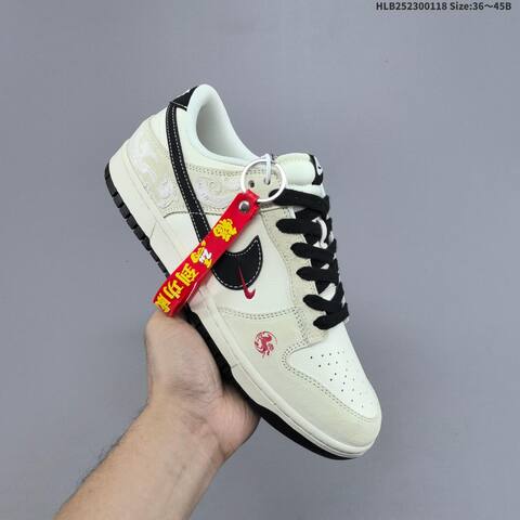 Nike Dunk Low Off White Black Red EU 36-45 Skate Shoe - Unisex (BS-61914)