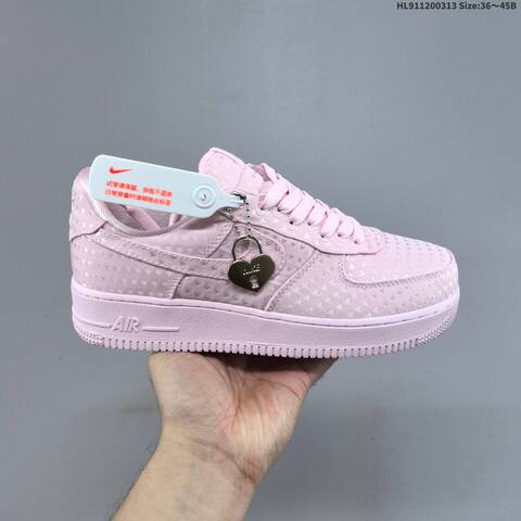 Nike Air Force 1 07 light pink dark rose white
