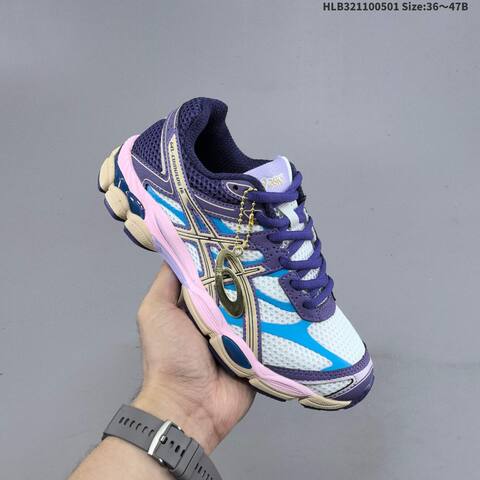 ASICS Gel Cumulus 16 Purple White Blue Pink Beige EU 36-47 Running Shoe Running Sneakers - Unisex (BS-68866)