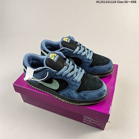 Nike SB Dunk Low Pro Black Blue Green EU 36-45 Skate Shoe - Unisex (BS-62981)