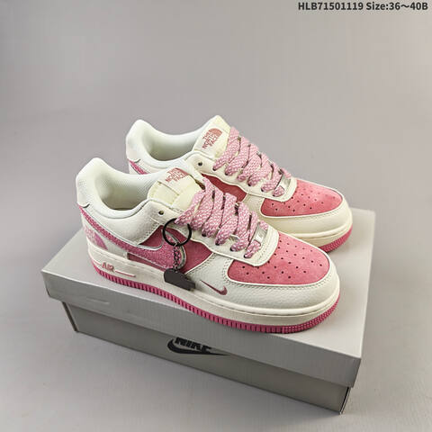 Nike Air Force 1 07 LV8 Off White Pink EU 36-40 Sneaker - Unisex (BS-63477)