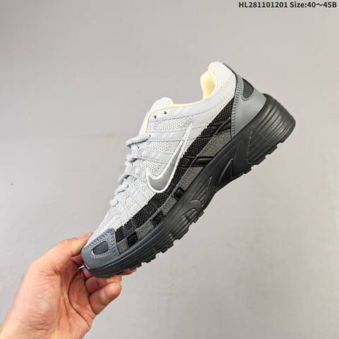 Nike P-6000 Premium Light Grey Black Pale Yellow EU 40-45 Running Shoe - Men's (BS-62909)