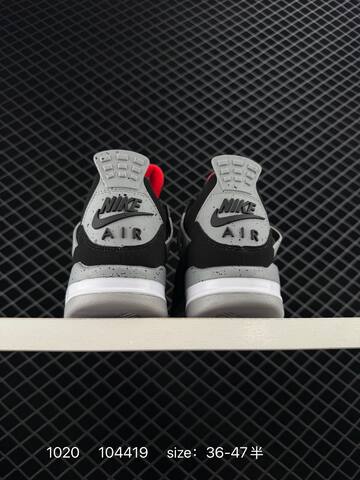 Jordan Air Jordan 4 Retro 364342-061 Black Grey Red White EU 36-47 Basketball Shoe - Unisex (BS-80475)