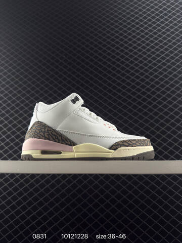 Jordan Air Jordan 3 Retro Hide And Sneak White Black Red Grey EU 36-46 Basketball Shoe - Unisex (BS-80794)