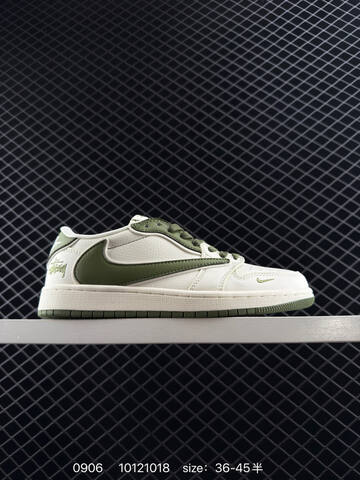 Jordan Air Jordan 1 Low OG SP Travis Scott Fragment Stussy Sail Olive Green White EU 36-45 Sneaker - Unisex (BS-80758)