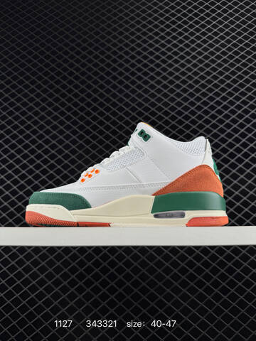 Jordan Air Jordan 3 Retro SE White Green Orange Cream EU 40-47 Basketball Shoe - Men's (BS-80168)