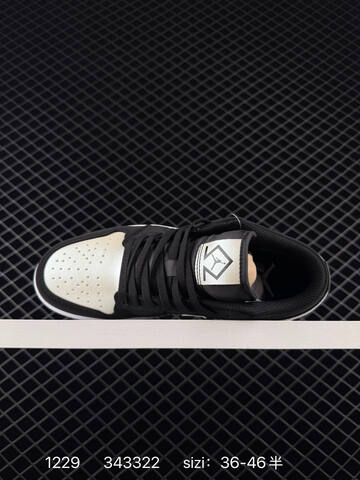 Jordan Air Jordan 1 Low Black Cream White EU 36-46 Sneaker - Unisex (BS-79950)