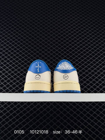Jordan Travis Scott x Air Jordan 1 Low Sail Blue Cream Black EU 36-46 Sneaker - Unisex (BS-79895)