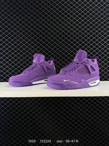 Jordan Air Jordan 4 Retro HF4340-104 Purple White EU 36-47 Basketball Shoe - Unisex (BS-80450)