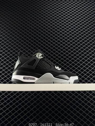 Jordan Air Jordan 4 Retro Black Grey White EU 36-47 Basketball Shoe - Unisex (BS-81096)