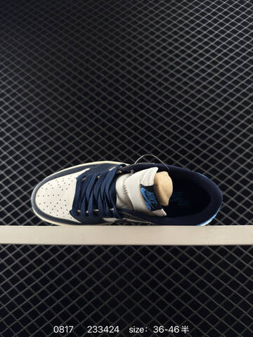 Jordan Air Jordan 1 Low Sail Dark Blue University Blue EU 36-46 Basketball Shoe - Unisex (BS-80895)