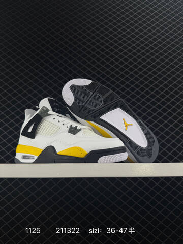 Jordan Air Jordan 4 Retro Tour Yellow White Black Yellow Grey EU 36-47 Basketball Shoe - Unisex (BS-80196)