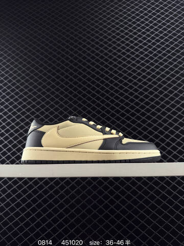 Jordan Travis Scott x Air Jordan 1 Low Pale Cream Black EU 36-46 Sneaker - Unisex (BS-80923)