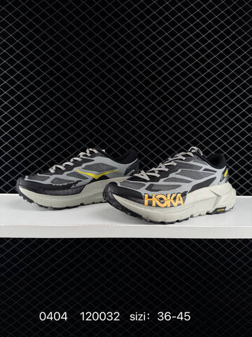 HOKA ONE ONE Mafate X Black Grey Yellow White EU 36-45 Trail Shoe Trail Running Sneakers - Unisex (BS-86266)