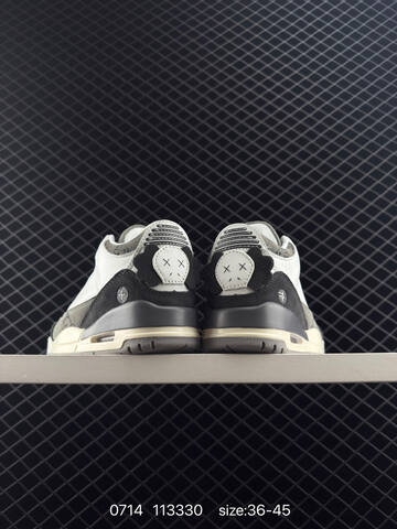 Jordan Air Jordan 3 Retro White Black Grey Beige Red EU 36-45 Basketball Shoe - Unisex (BS-81065)