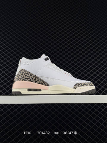 Jordan Air Jordan 3 Retro White Navy Gray Black Red EU 36-47 Basketball Shoe - Unisex (BS-80085)